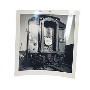 Vtg Monochrome Photography Train Car 1968 Close Up Found Snapshot 3.5" x 3.5"